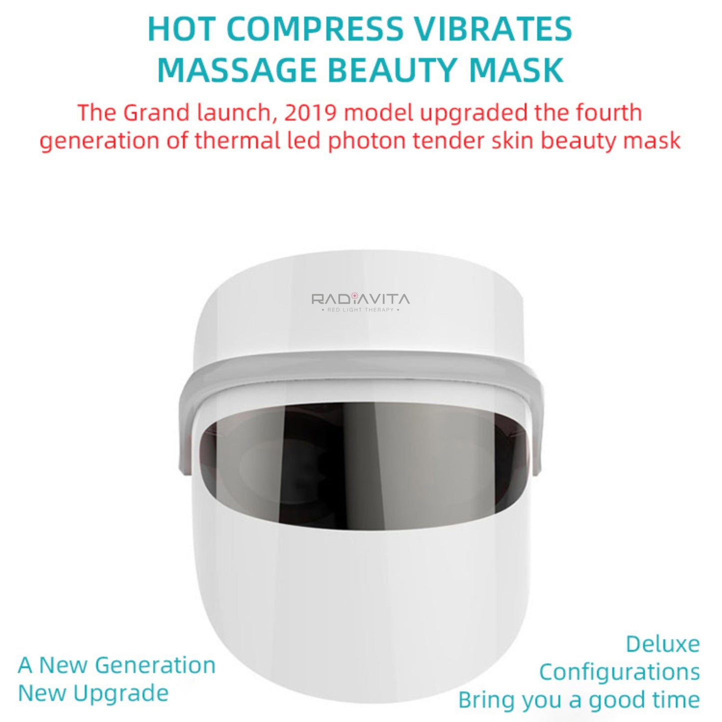 RadiaVita Advanced 7-Color LED Photon Face Mask (Premium Skin Rejuvenation & Anti-Aging Therapy)