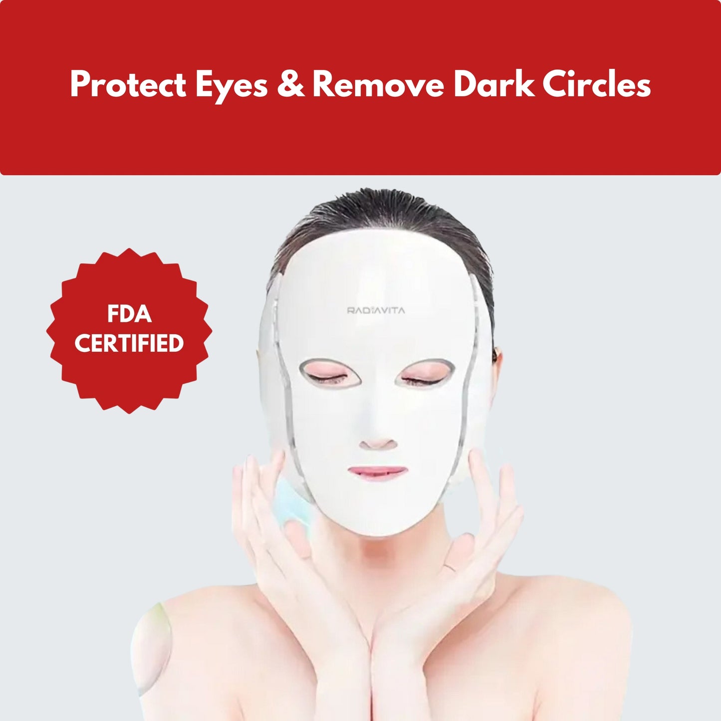 RadiaVita 7-Color LED Photon Face Mask (Skin Rejuvenation & Anti-Aging Light Therapy)