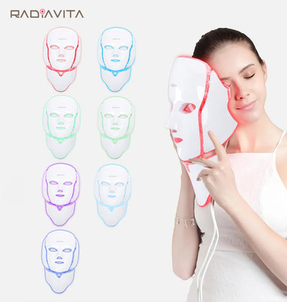 RadiaVita 7-Color LED Photon Face Mask (Skin Rejuvenation & Anti-Aging Light Therapy)