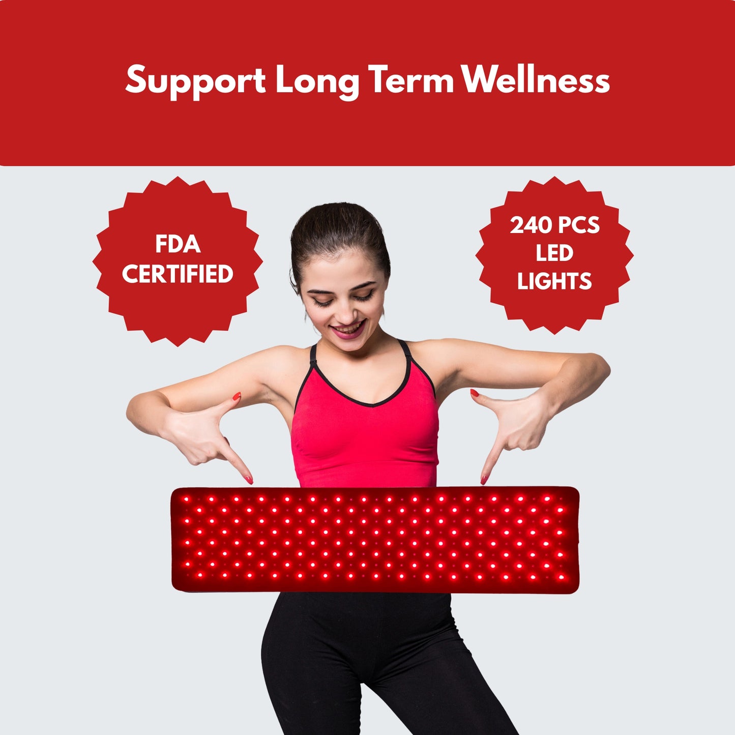 RadiaVita Mid-Size Red Light Therapy Wrap (80X20cm, 25W)