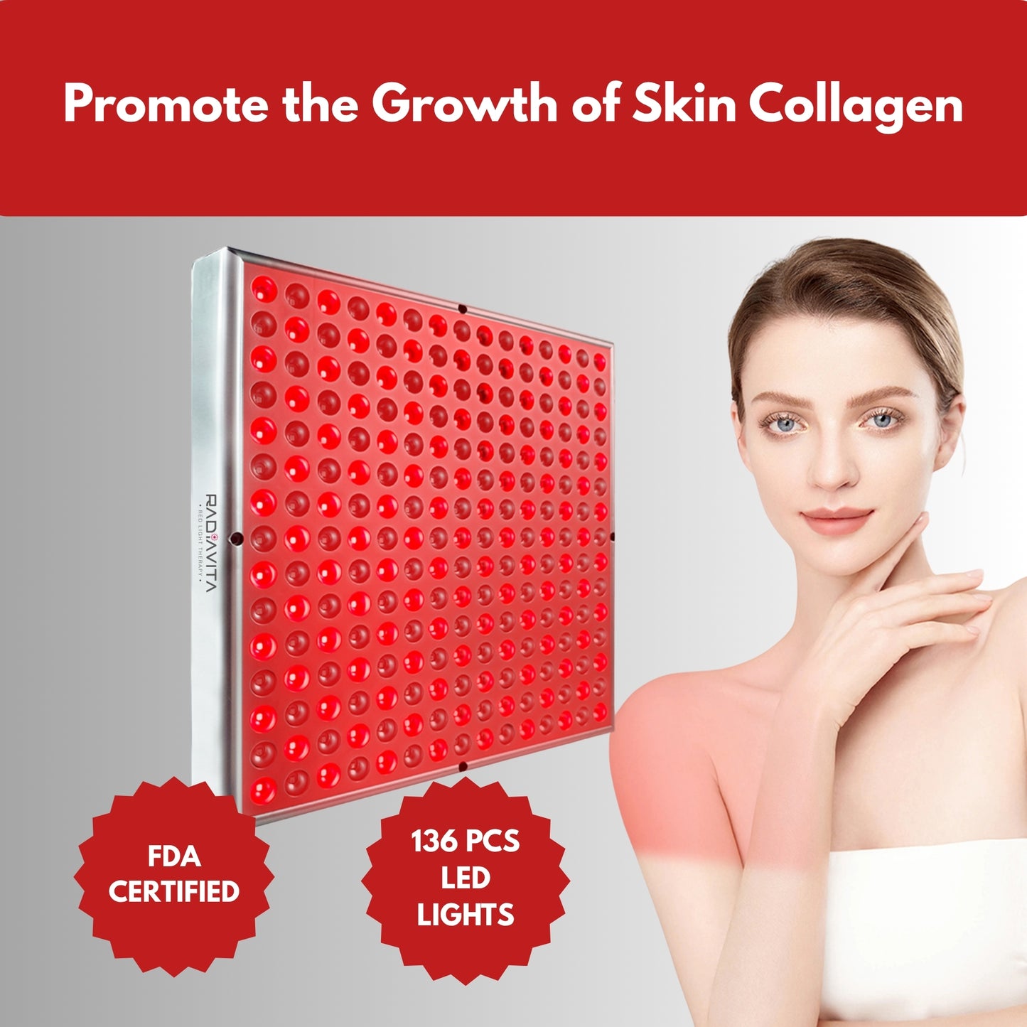 RadiaVita 225-LED Red & Near-Infrared Light Therapy Panel