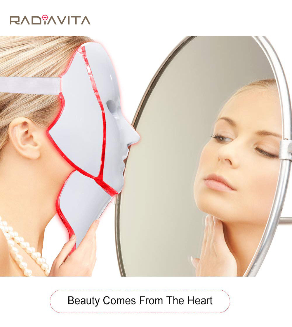 RadiaVita 7-Color LED Photon Face Mask (Skin Rejuvenation & Anti-Aging Light Therapy)