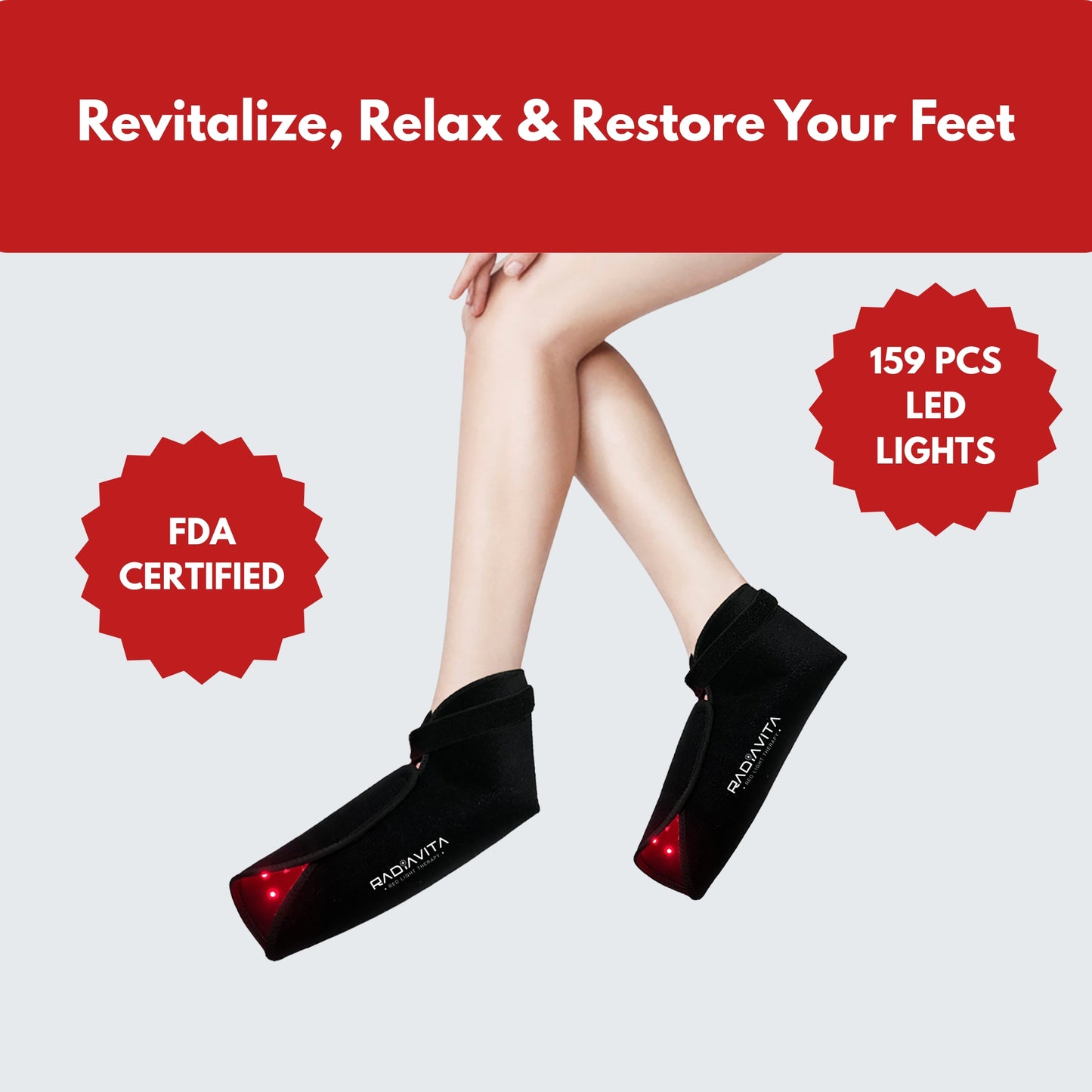 RadiaVita Foot Care Red Light Therapy Shoes