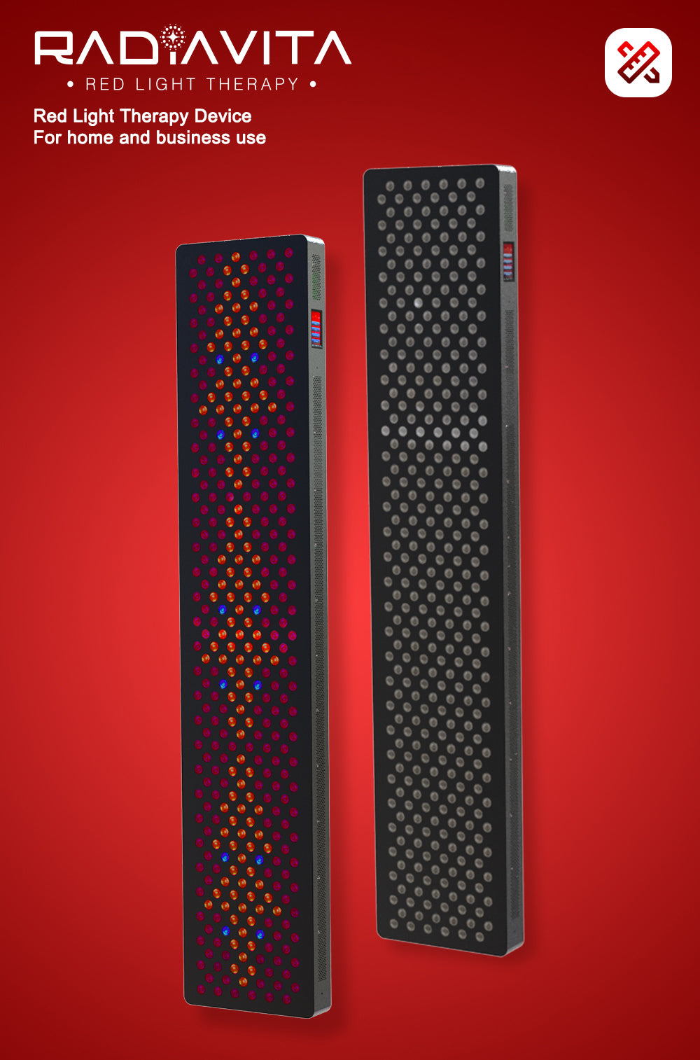 RadiaVita  RV1800 – Mega Size 10-Wavelength Red Light Therapy Panel