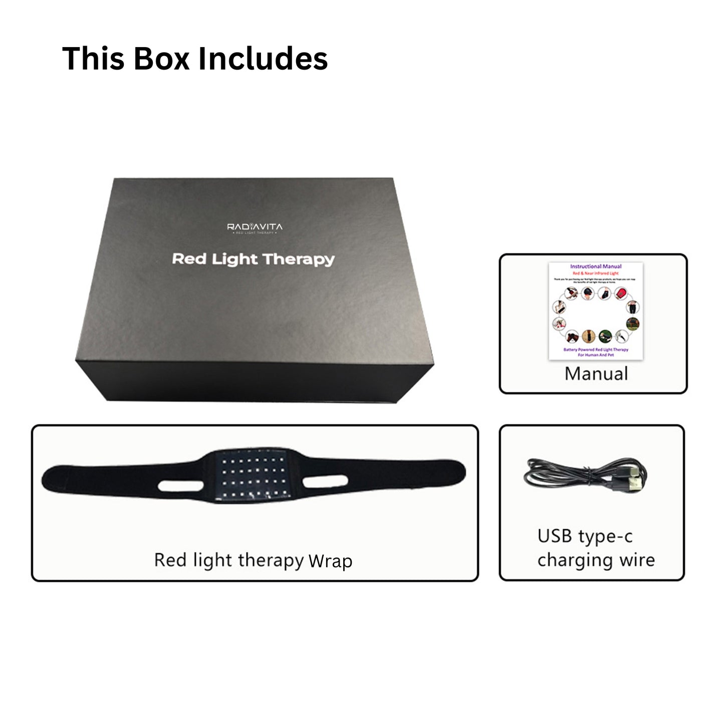 RadiaVita Built-in Battery Face & Chin Red Light Therapy Wrap