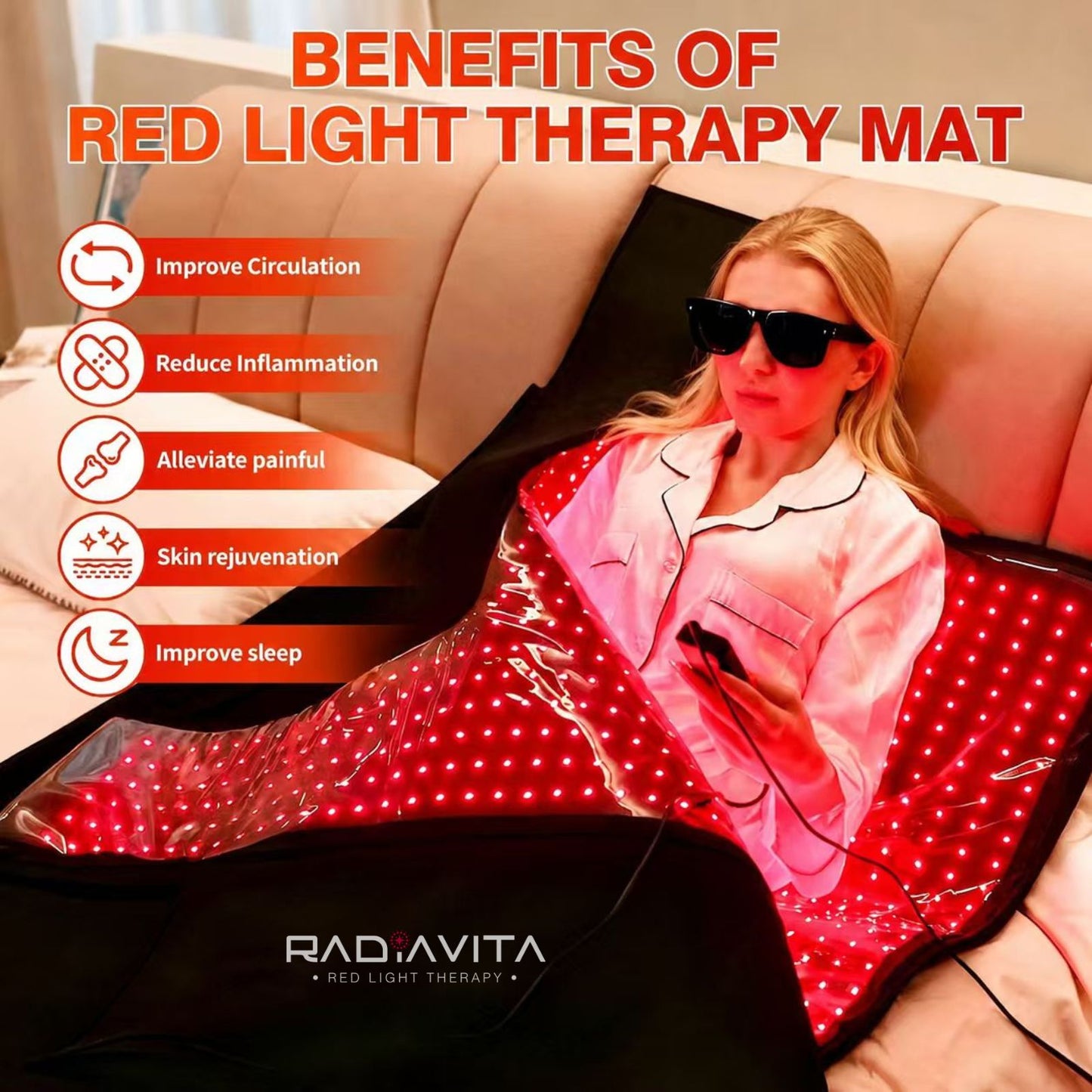RadiaVita 360° Red Light Therapy Sleeping Bag