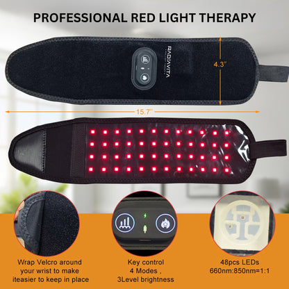 RadiaVita Built-in Battery Hand Wrist Red Light Therapy Wrap