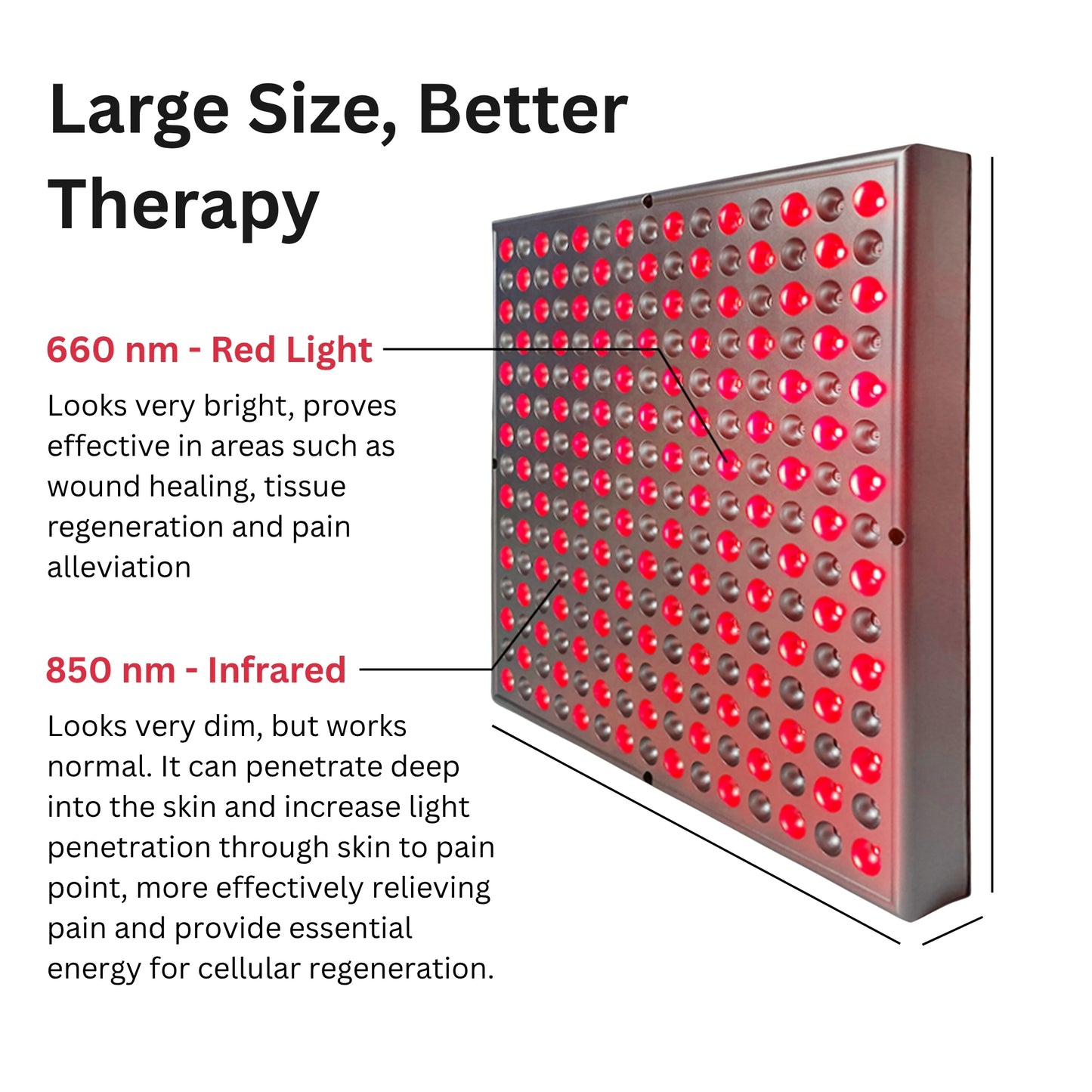 RadiaVita 225-LED Red & Near-Infrared Light Therapy Panel