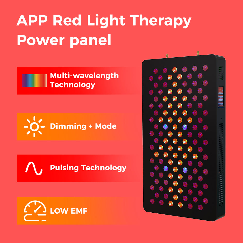 RadiaVita RV600 – Medium Size 10-Wavelength Red Light Therapy Panel