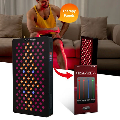 RadiaVita RV600 – Medium Size 10-Wavelength Red Light Therapy Panel