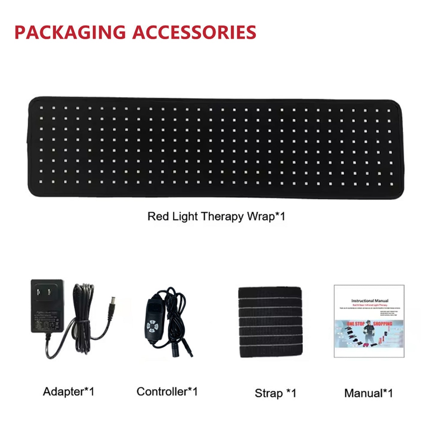 RadiaVita Mid-Size Red Light Therapy Wrap (80X20cm, 25W)