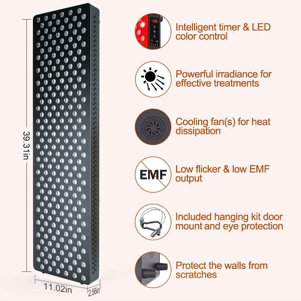 RadiaVita  RV1200 – Large Size 10-Wavelength Red Light Therapy Panel