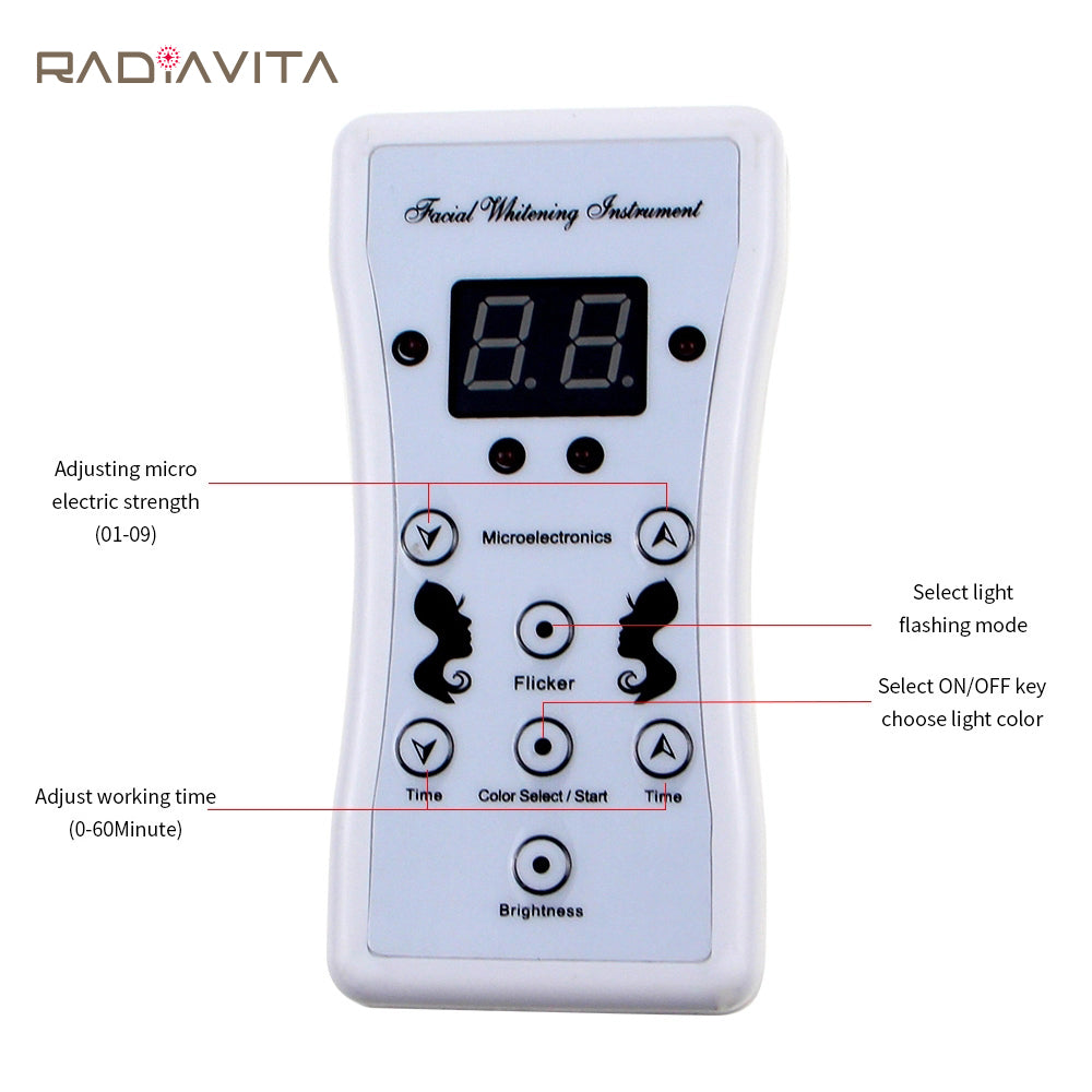RadiaVita 7-Color LED Photon Face Mask (Skin Rejuvenation & Anti-Aging Light Therapy)